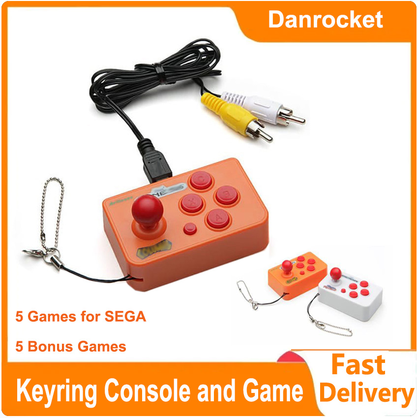Retro Gaming Keychain - Мини-аркадный джойстик с 10 играми для