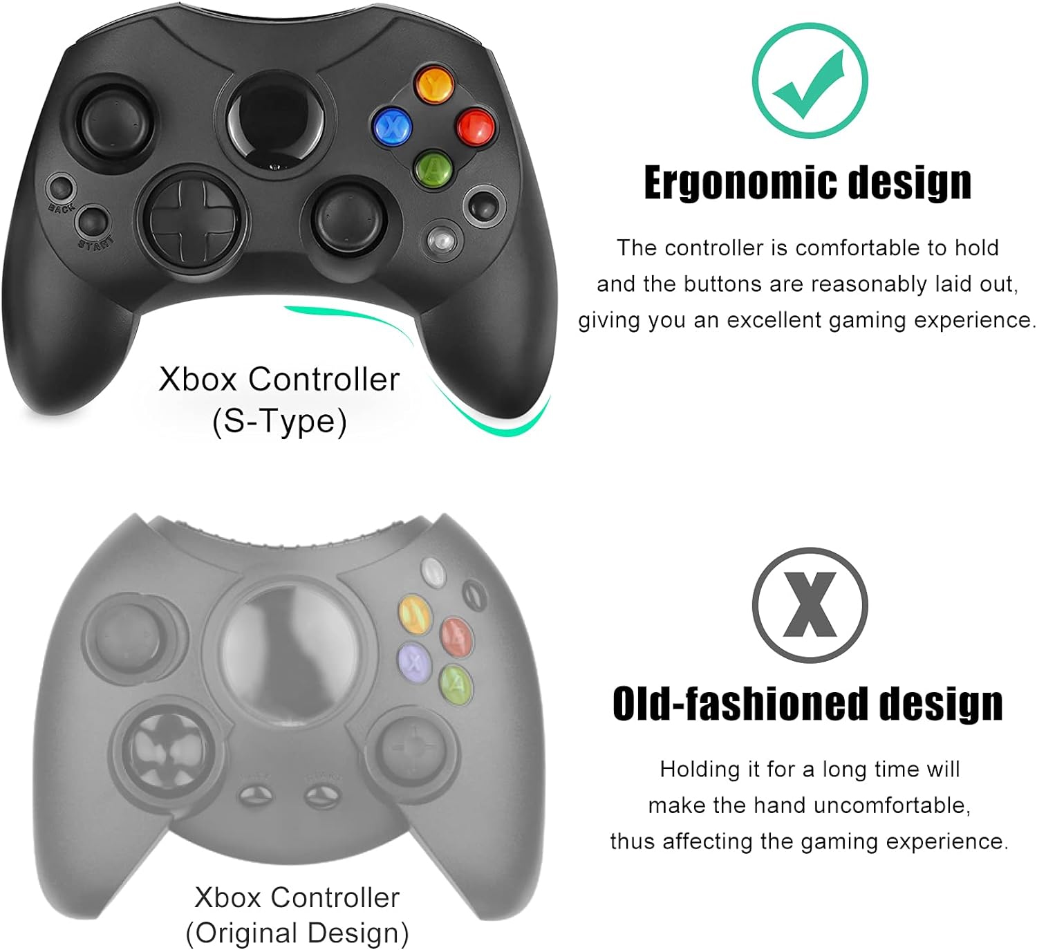 Retro Gaming Xbox One - Оригинальный проводной контроллер Wiresmith Classic Xbox
