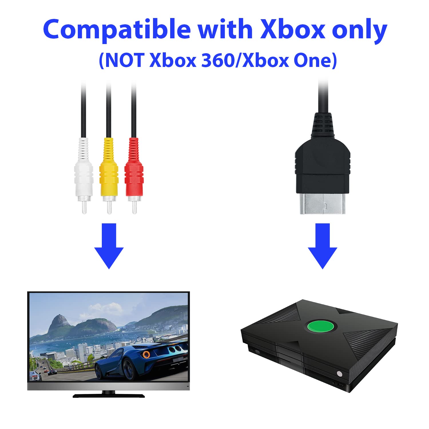 Retro Gaming Xbox One - Оригинальный AV-кабель для Xbox, новый классический