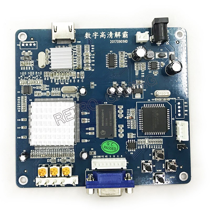 Retro Gaming Shop - Конвертер CGA в HDMI: плата-адаптер RGBS/CGA/EGA