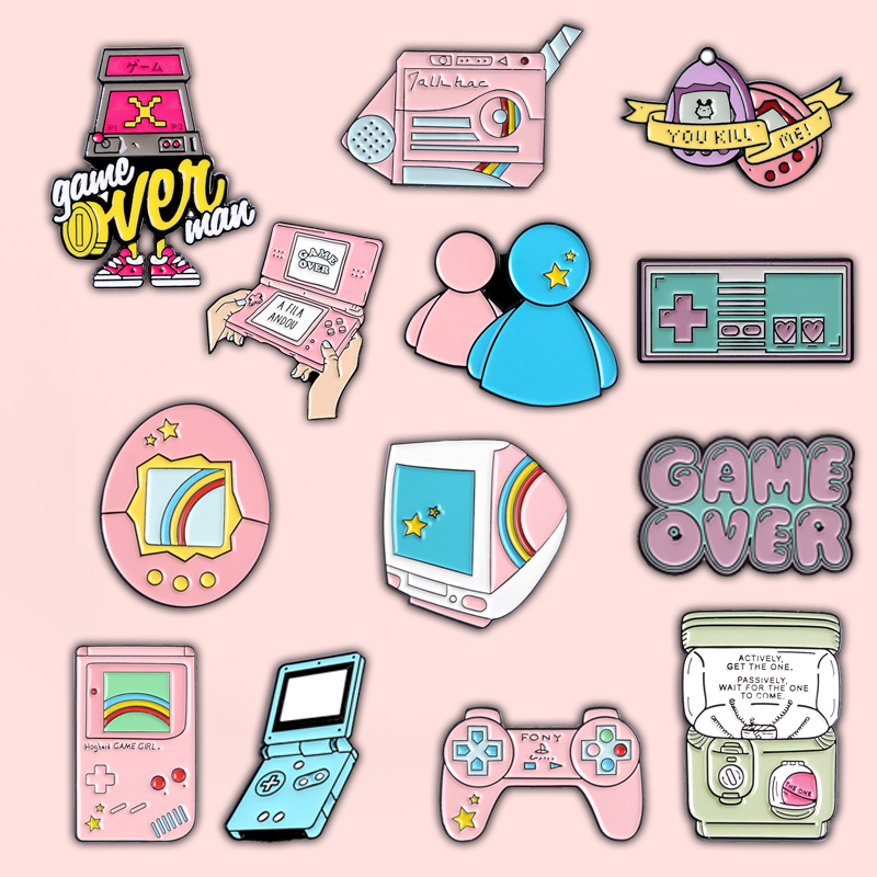 Retro Gaming Gif - PLAY! Эмалированные заколки в стиле игры