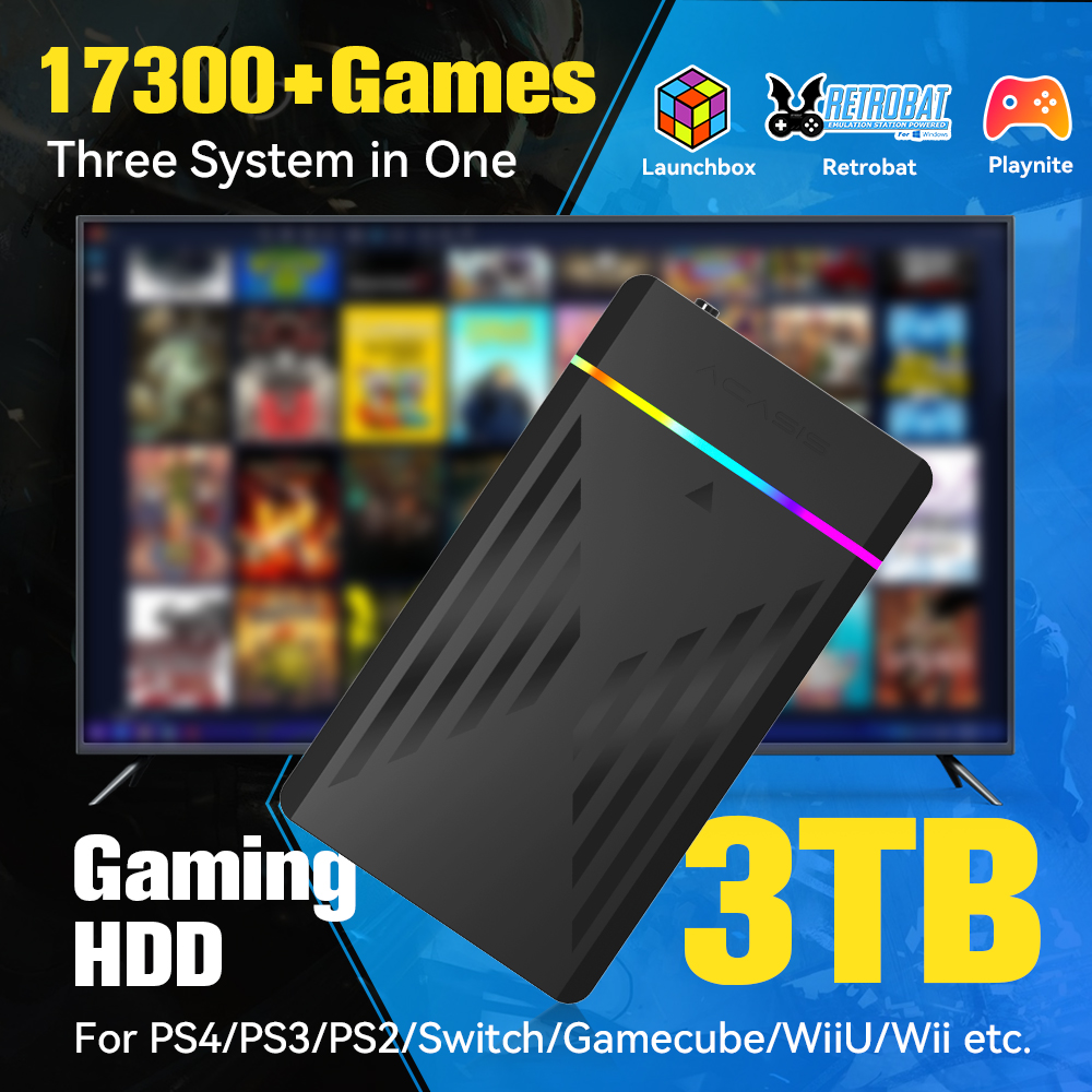 Retro Gaming Download - Портативная игровая консоль LaunchBox/Retrobat/Playnite 3 ТБ